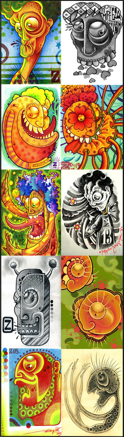 MONIGOTES, 2005-2006, lapices de colores. 0