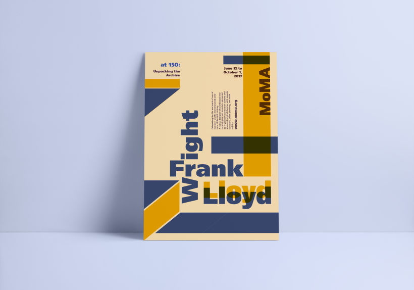 Proyecto de póster para la exposición de Frank Lloyd Wright del MoMA 4