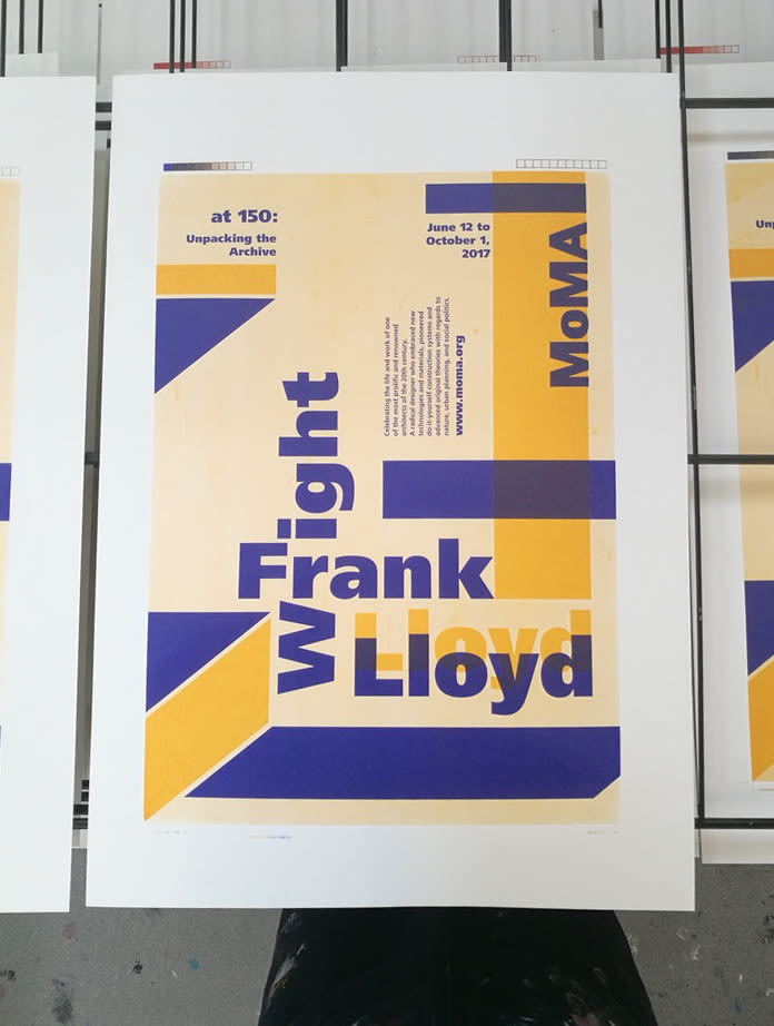 Proyecto de póster para la exposición de Frank Lloyd Wright del MoMA 3