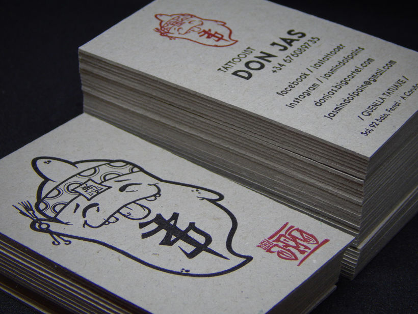 Diseño de tarjetas para Jas Tattoist 2