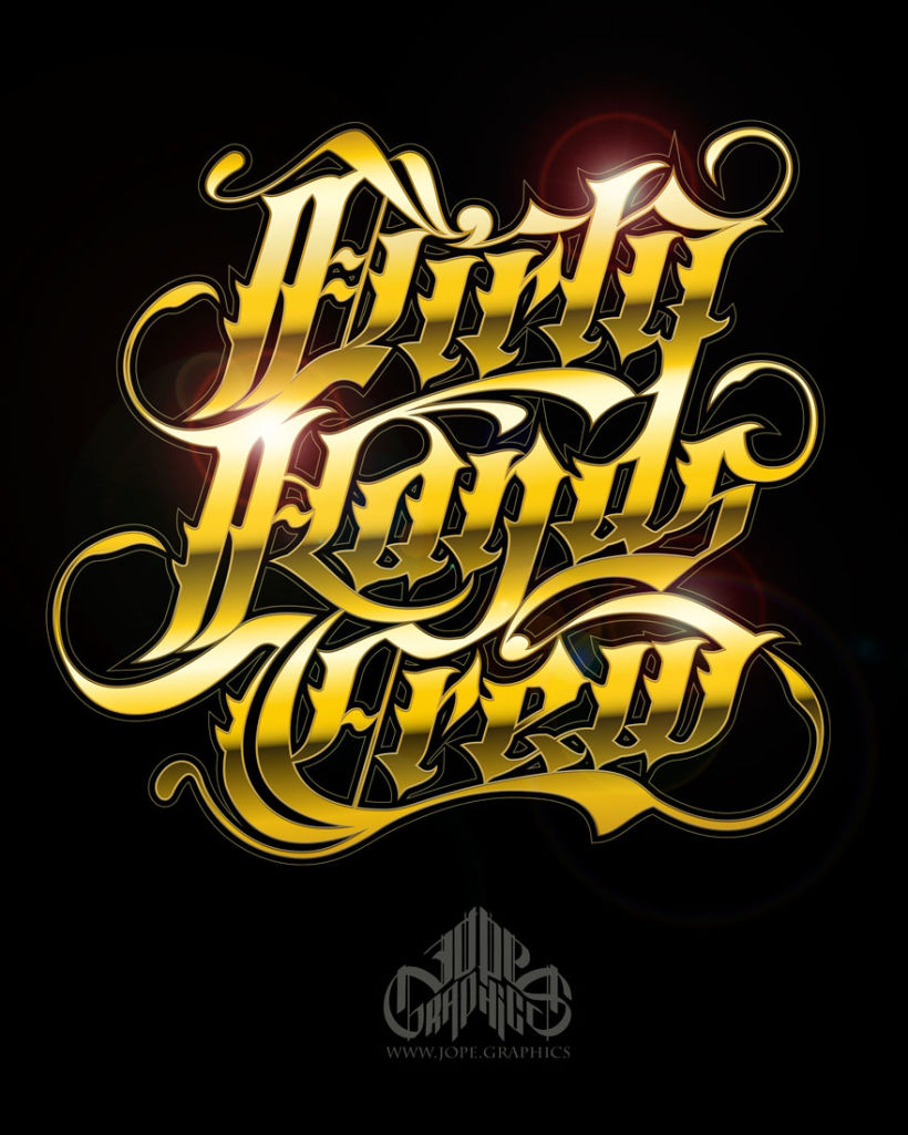Lettering Dirty Hands Crew -1