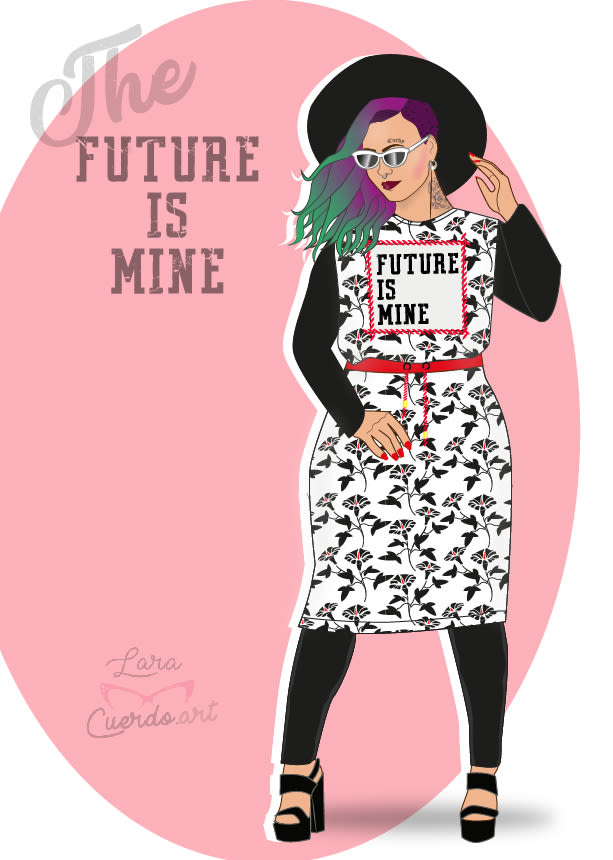 Ilustración Curvy "The future is mine" 0