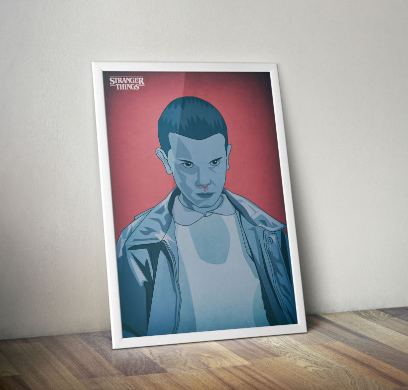 Diseño de póster sobre la serie Stranger Things -1