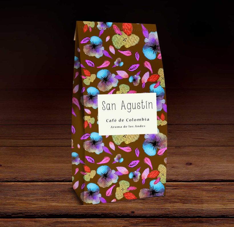 Café San Agustín de Colombia. Está inspirado en las faldas de las campesinas y recolectores de café de Colombia. Su colorido me recuerda el folclor de las montañas Andinas, la fiestas y su aroma. 0