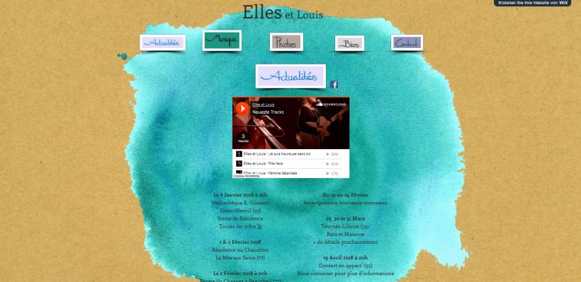 Design for CD and Website of "Elles et Louis" 1