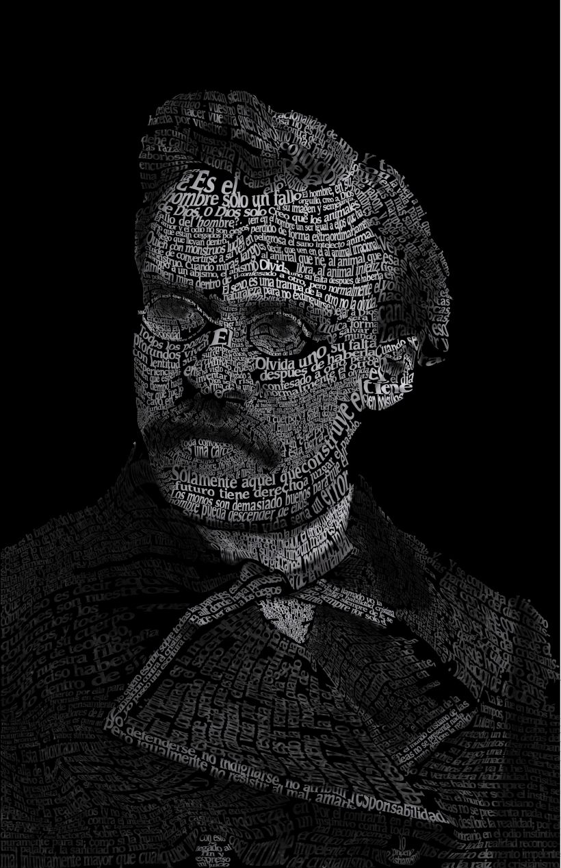 Caligrama de Friedrich Nietzsche  0