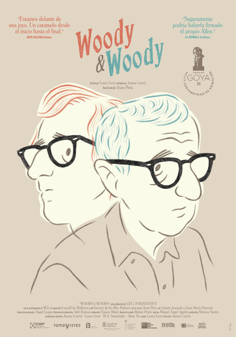 Diseño de personajes del cortometraje de animación Woody & Woody 0