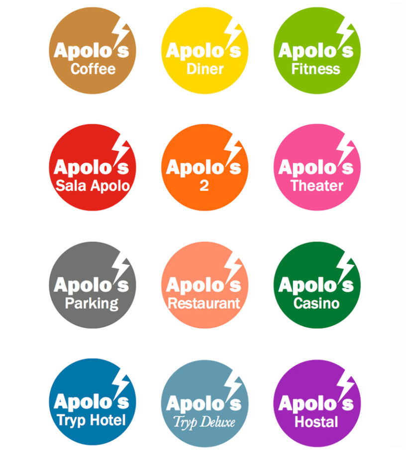Logos y cartelería - Apolo's - Trabajo Máster 2