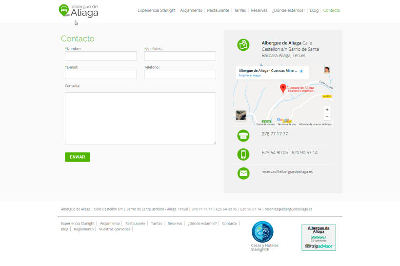 Diseño web para Albergue de Aliaga 4