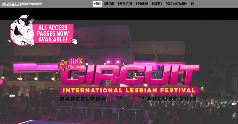 Creaccion pagina web para grandes Eventos - Circuit Festival Girlie 0