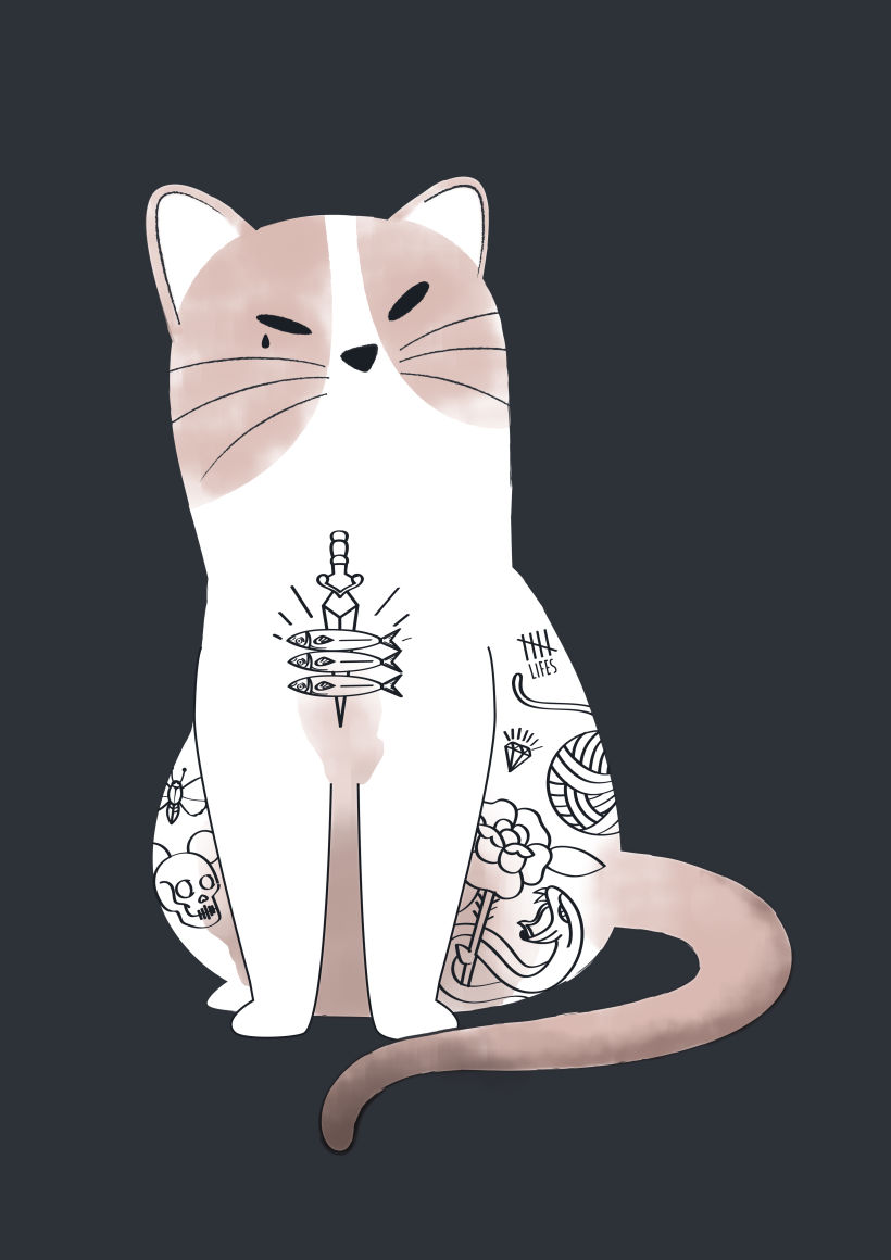 Ink cat tshirt 0