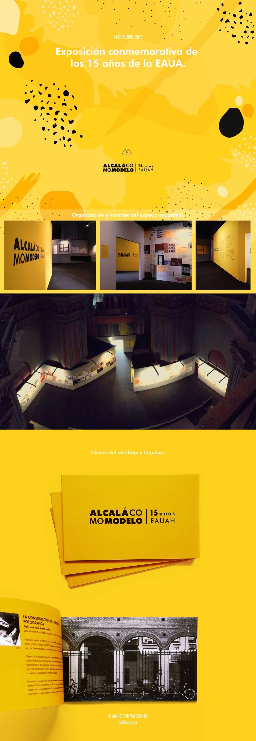 Diseño del espacio expositivo, catálogo e imagen de Alcalá Como Modelo -1