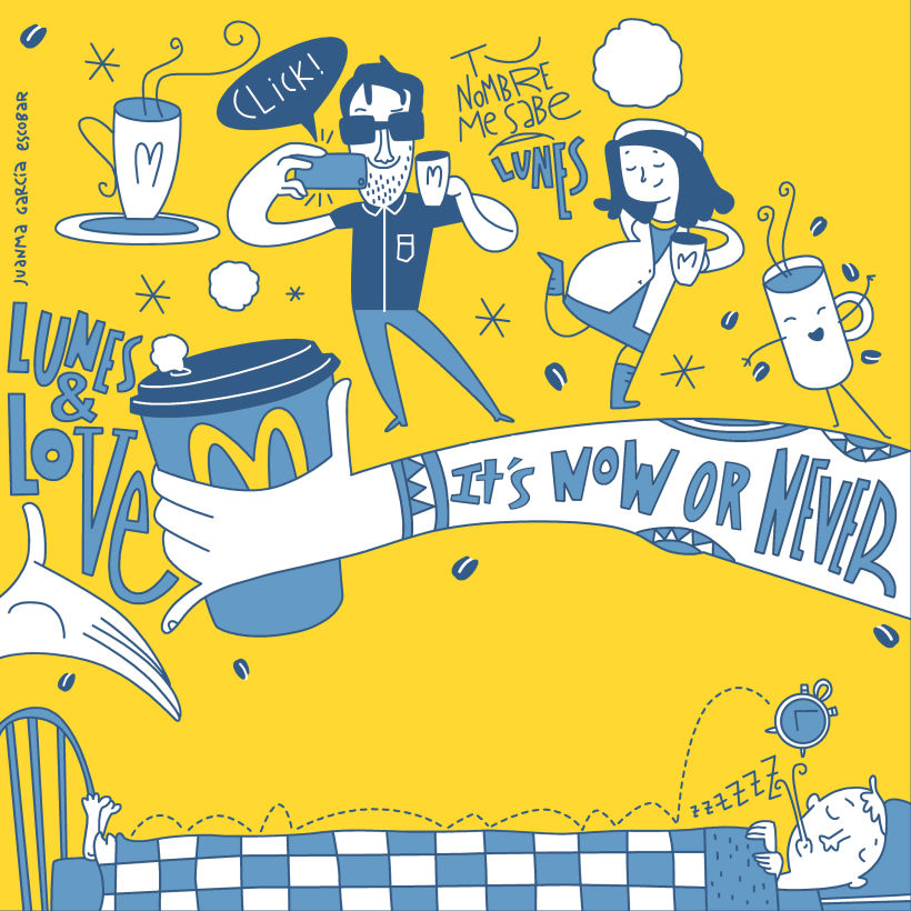 Ilustraciones para McDonald's y su campaña de "Café gratis los Lunes" 0