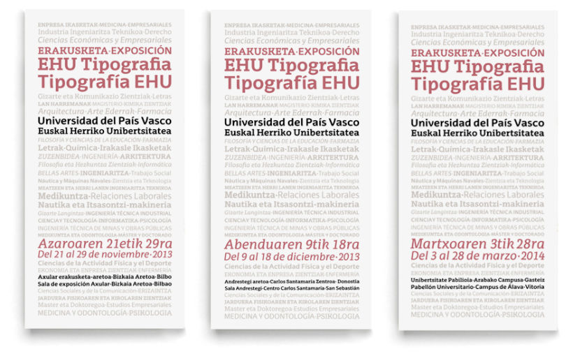 Exposición de diseño tipográfico «Tipografía EHU» 0