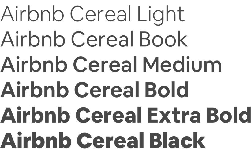 Cereal, la nueva tipografía de Airbnb 10
