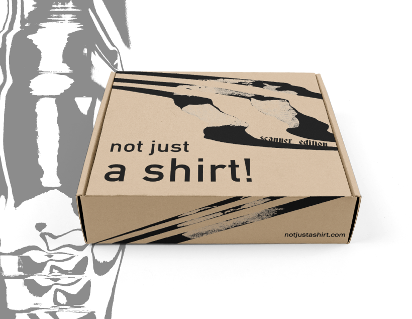Diseño de packaging 'not just a shirt!' 1