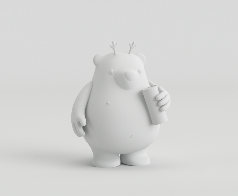 THE NAKED BEAR  (Diseño de personajes en Cinema 4D: del boceto a la impresión 3D) 2