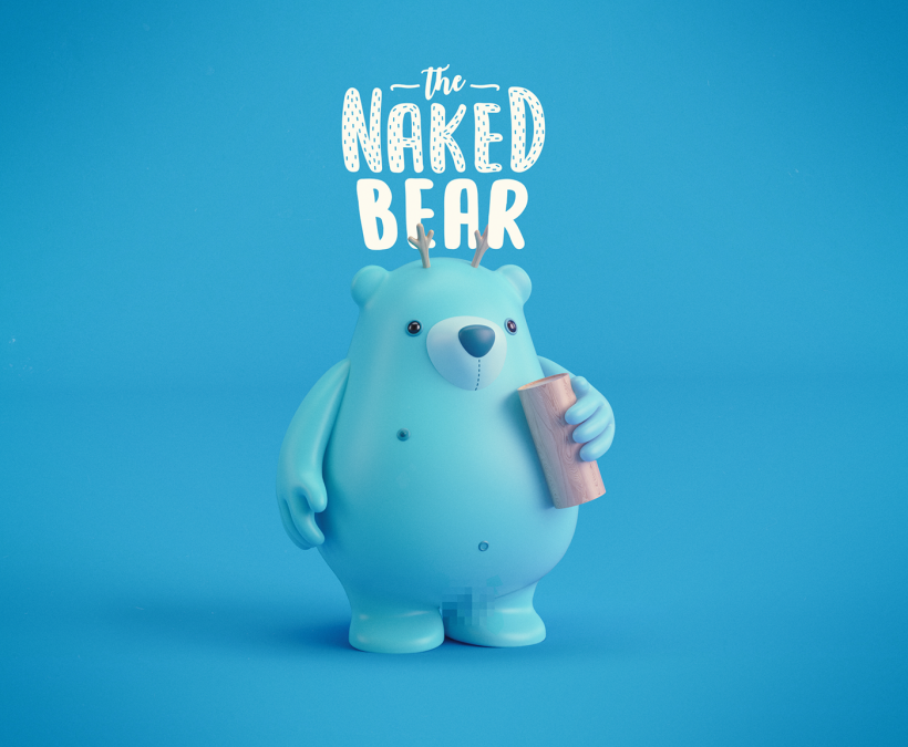 THE NAKED BEAR  (Diseño de personajes en Cinema 4D: del boceto a la impresión 3D) 4