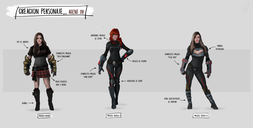 Agent XV - Mi Proyecto del curso: Diseño de personajes para concept art 3