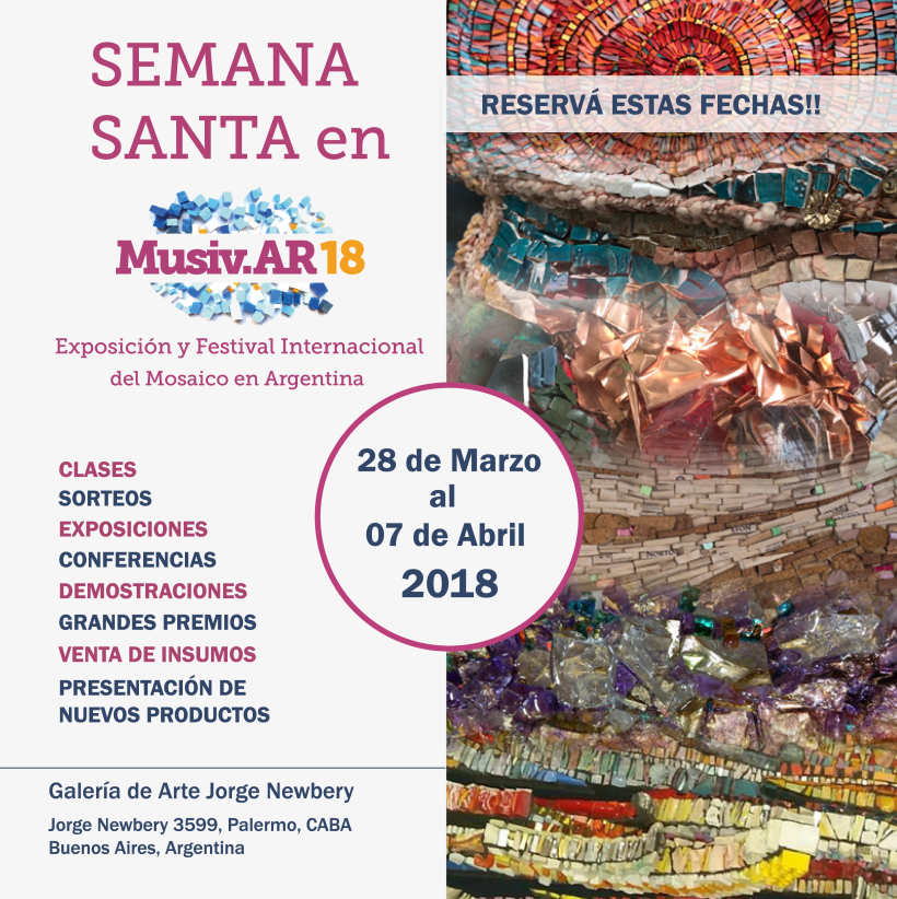 Comunicación Visual en la Exposición y Festival Internacional del Mosaico en Argentina 1