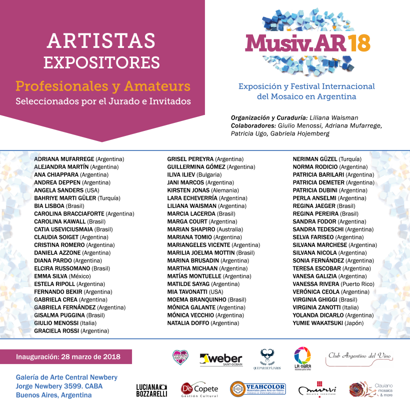 Comunicación Visual en la Exposición y Festival Internacional del Mosaico en Argentina 6