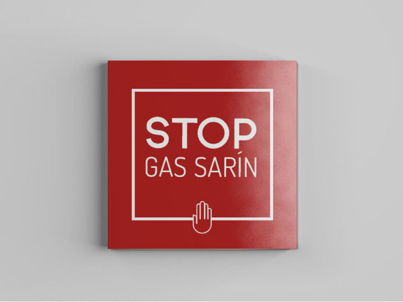 "STOP GAS SARIN" Elaboración de iconos y diseño de folleto divulgativo. Manual y desarrollo 0