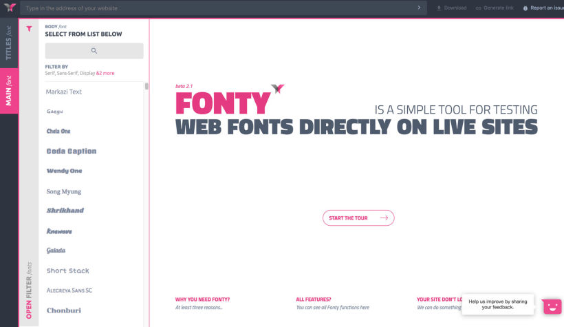 Fonty, un selector de tipografías online 1