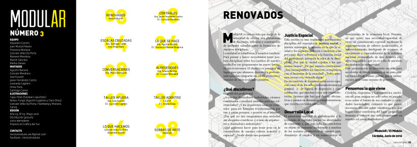 Diseño Editorial y Fotografía para Revista Modular 2