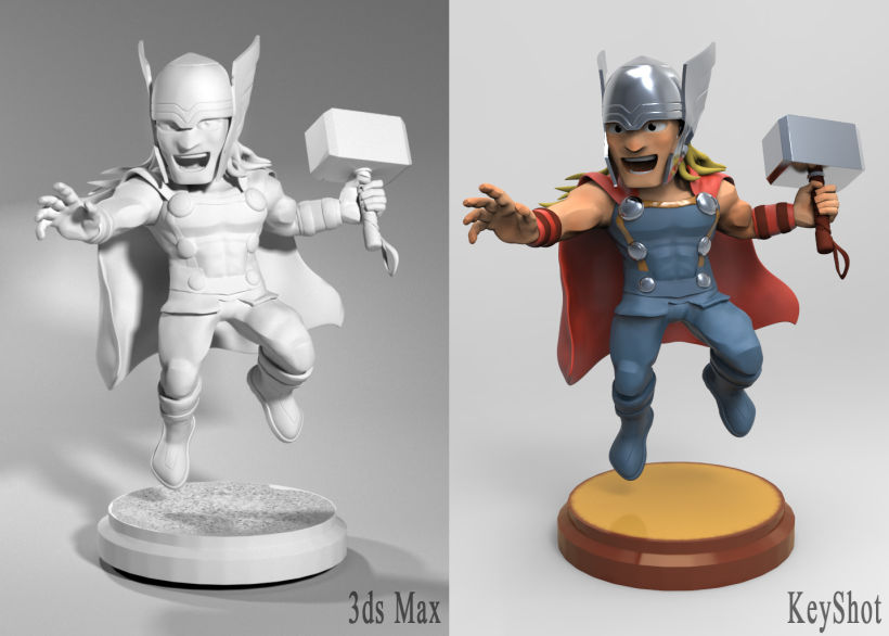 Proyecto:  Thor /Modelado profesional de personajes cartoon 3D 4