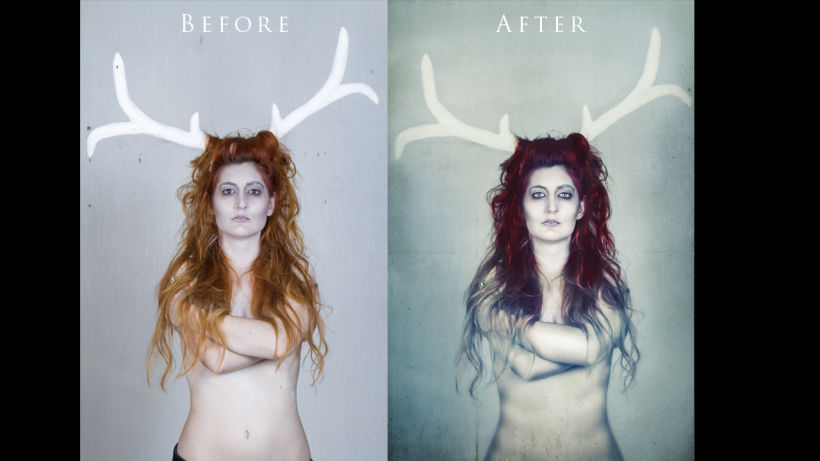 Retoque - Before & after 2
