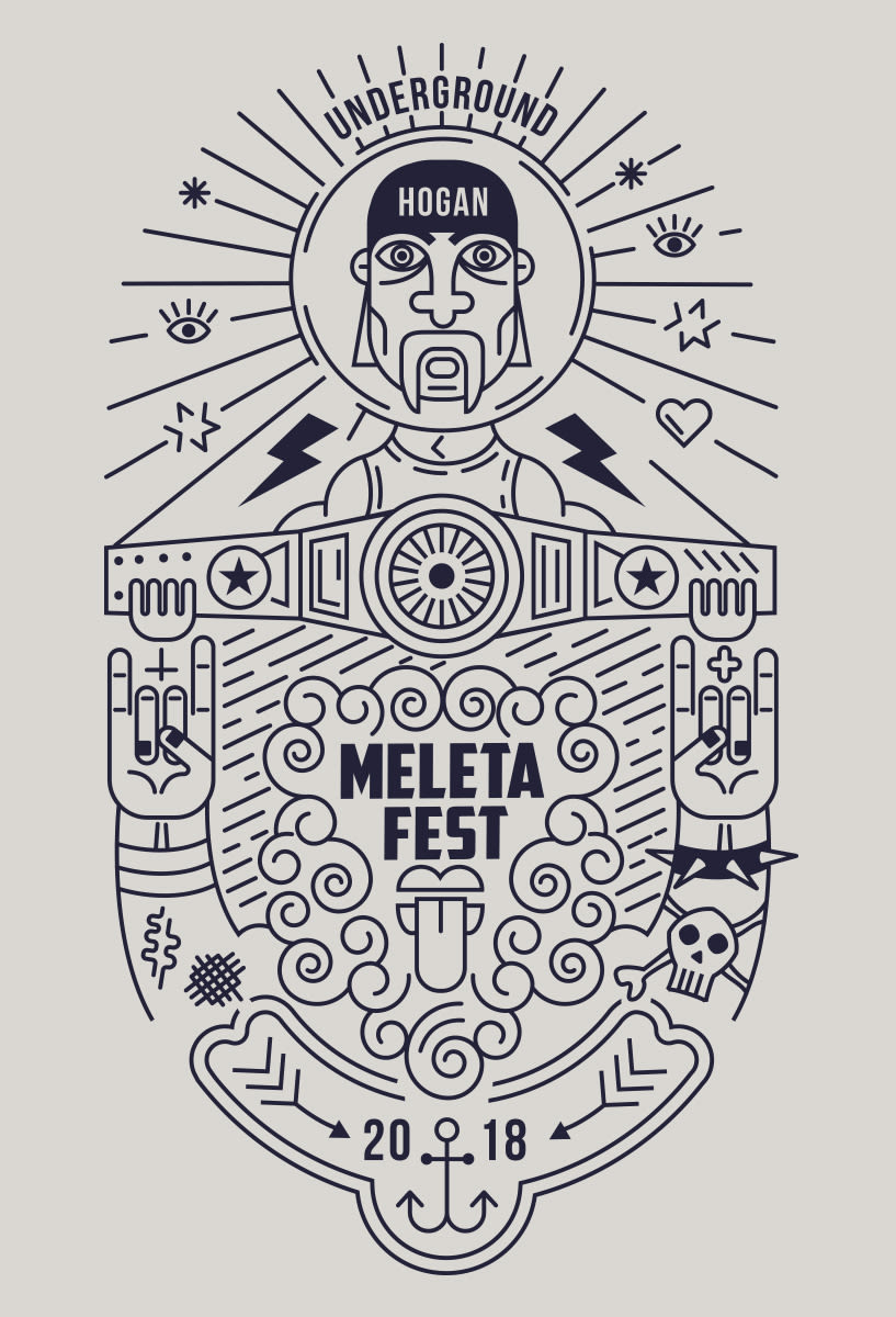 Ilustración para el Meleta Fest ( rock music festival ) 0