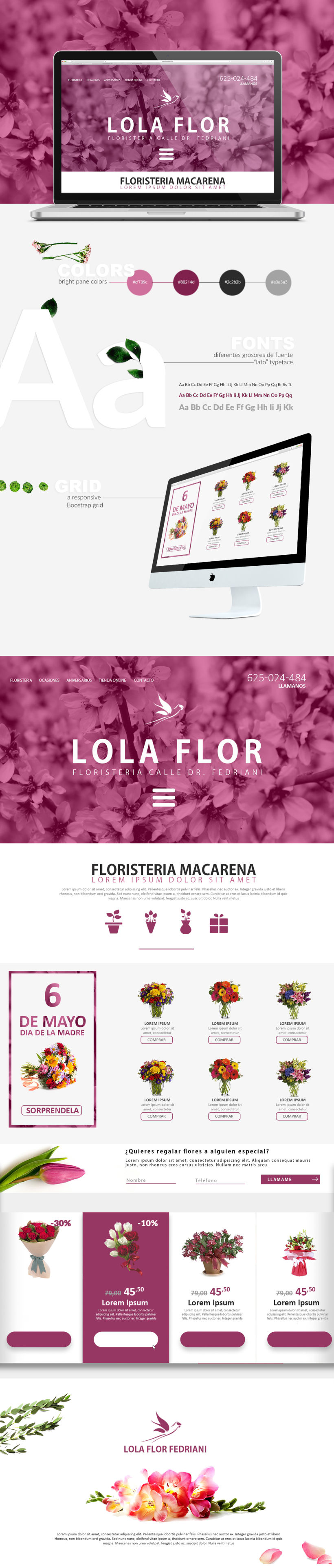 Diseño web Lola Flor Fedriani "Concept Home Page" 0