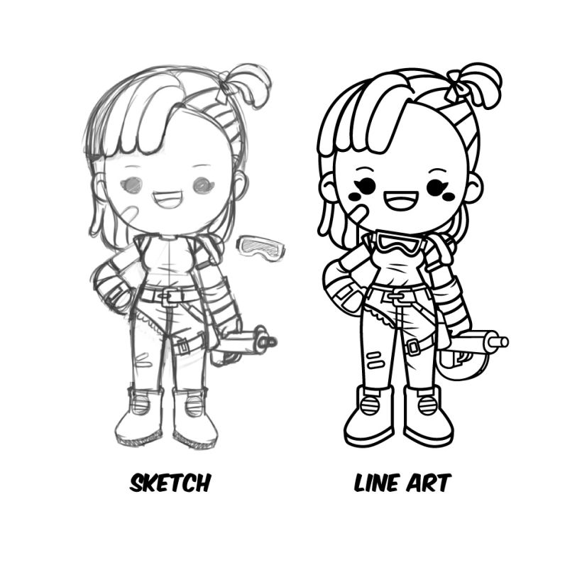 Mi Proyecto del curso: Diseño de personajes estilo kawaii 6