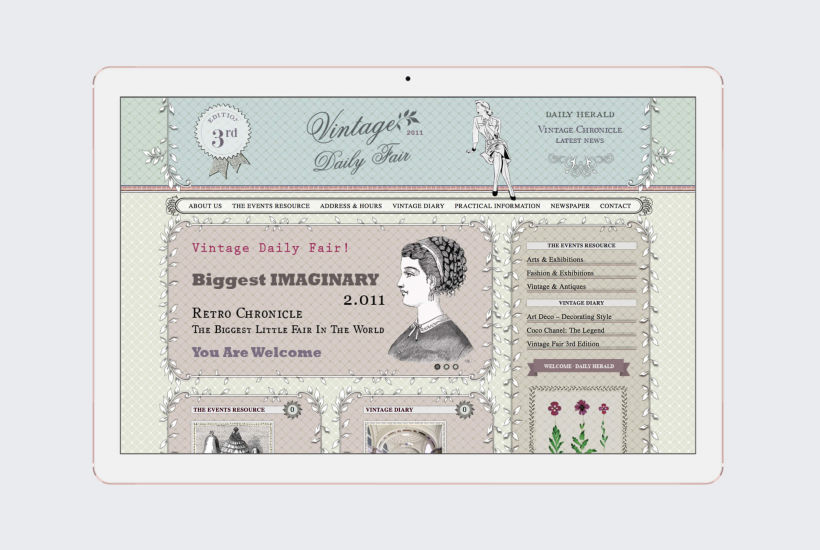 Vintage Daily Fair - Web Design 0