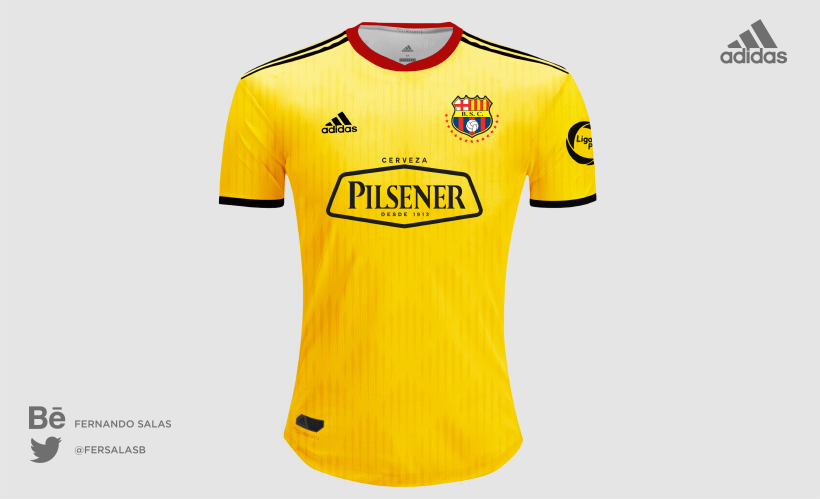 Diseño de camisetas para la Liga Pro - Ecuador (Adidas) 2
