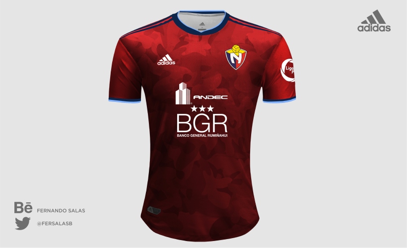 Diseño de camisetas para la Liga Pro - Ecuador (Adidas) 20