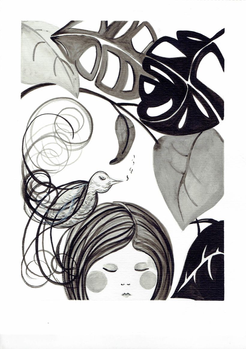 Mi Proyecto del curso: Introducción a la ilustración con tinta china - Teacup Forest 0