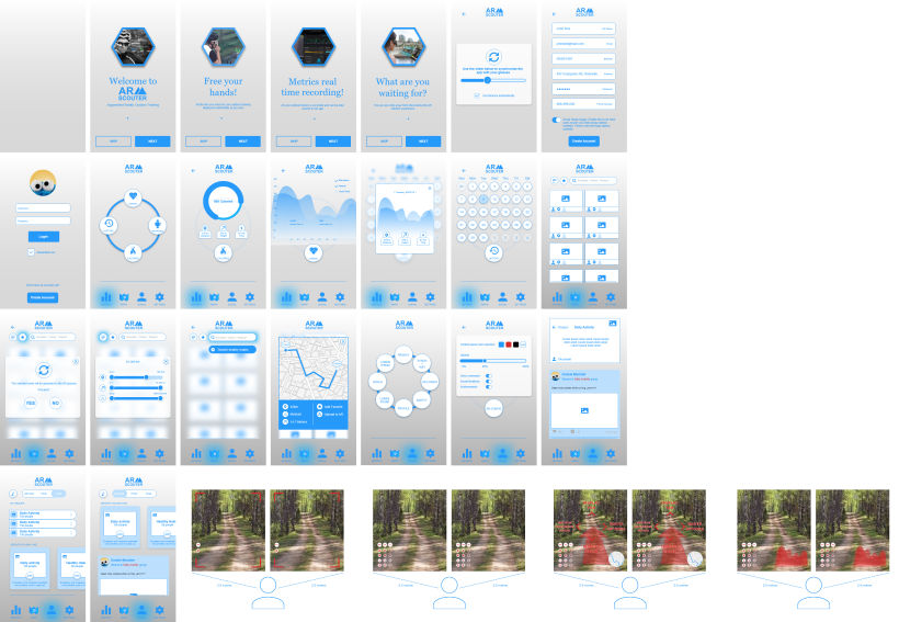 UX/UI - Mockup visual para proyecto basado en gafas AR y app de outdoor training -1