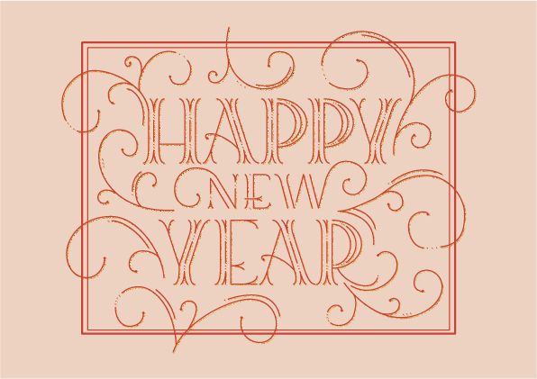 Lettering: Happy new year 0
