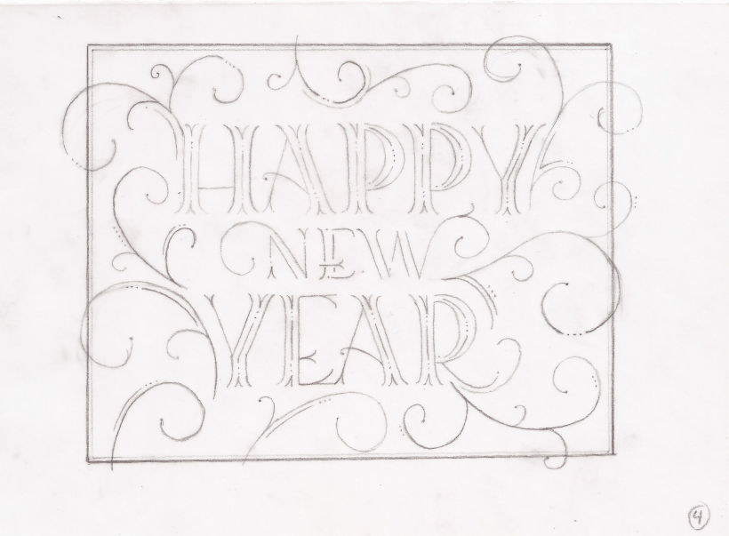 Lettering: Happy new year 2