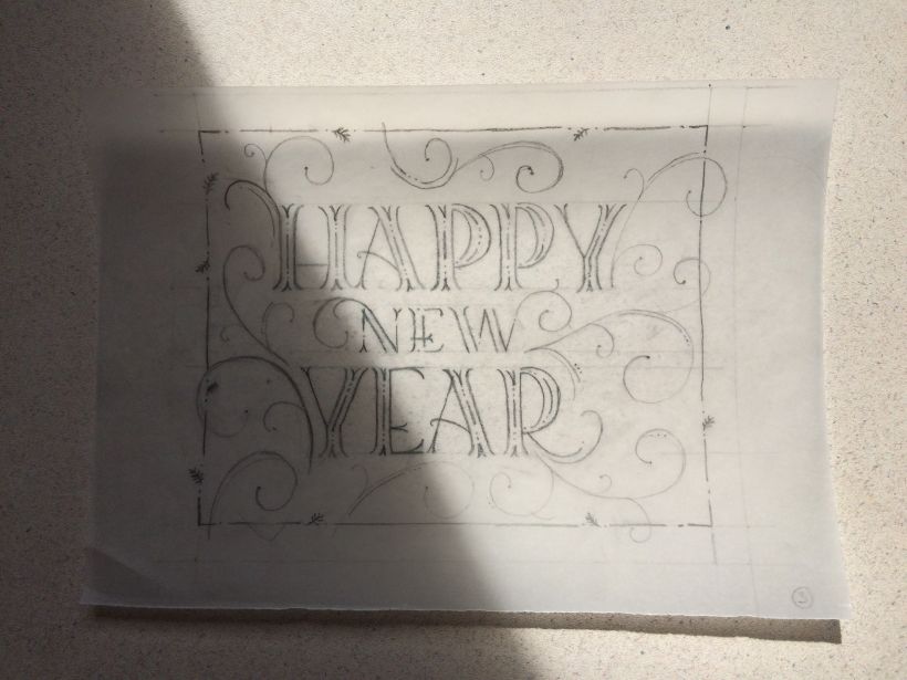 Lettering: Happy new year 2