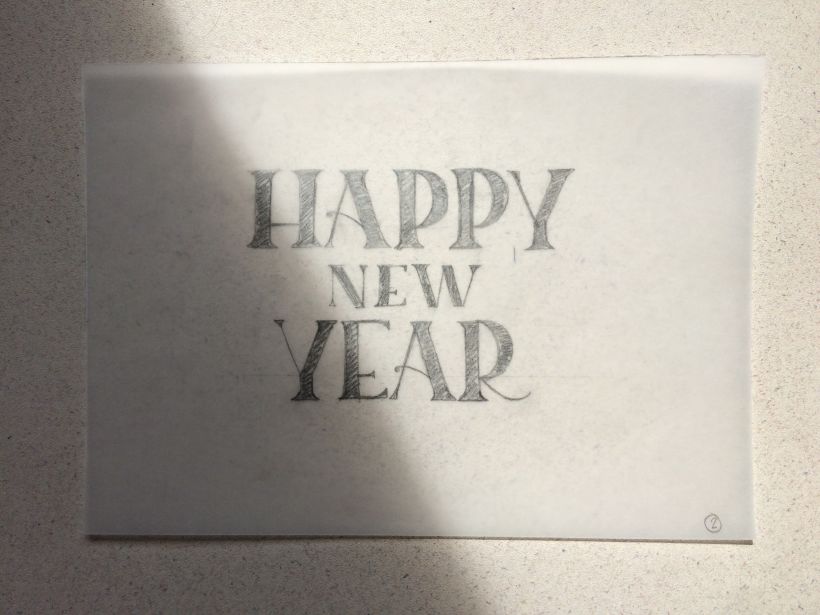 Lettering: Happy new year 3