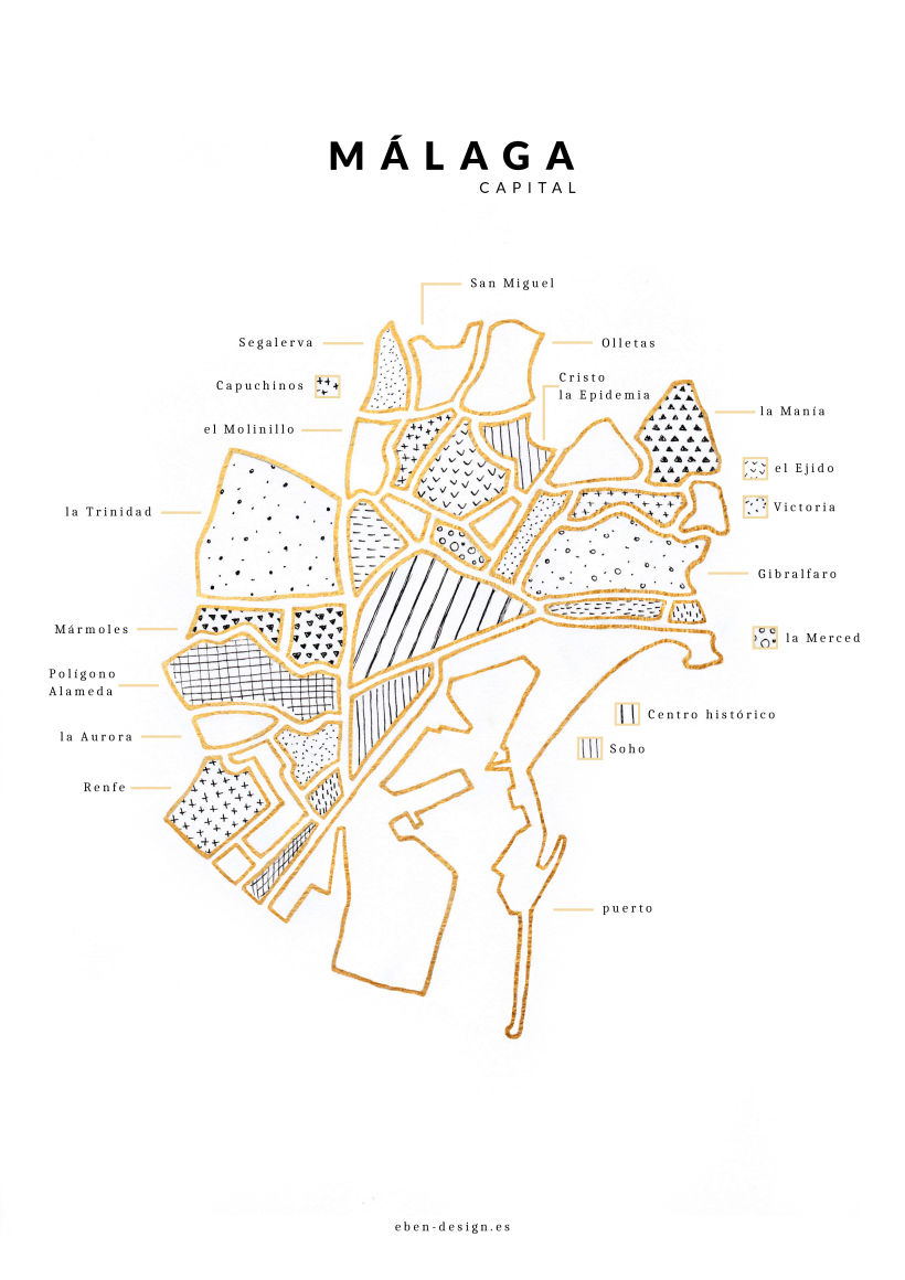 Málaga city. Mapa 1