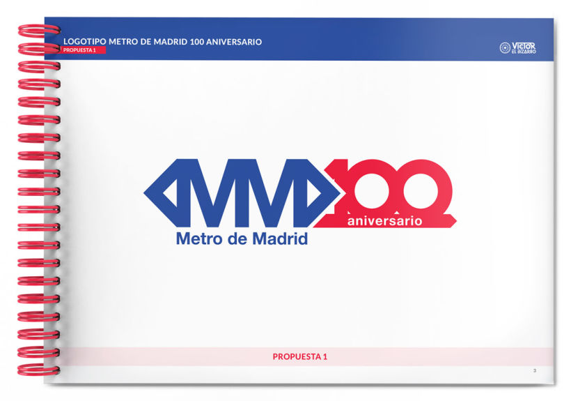 Logotipo Metro de Madrid 100 aniversario (concurso) 3