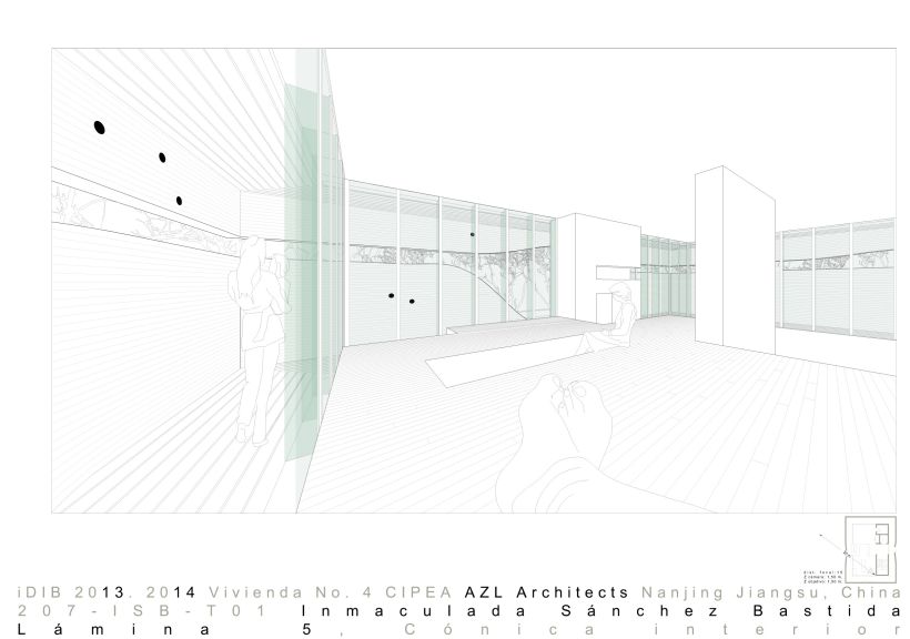 Dibujo a línea de Vivienda No. 4 CIPEA // AZL Architects 2