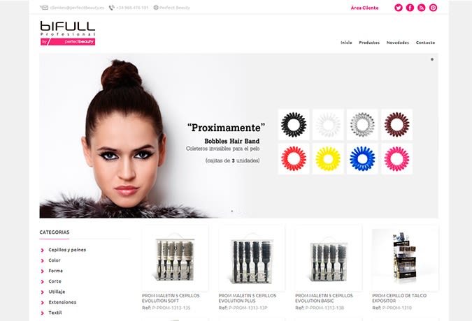 Colaboración en maquetación de campaña de diseño web y desarrollo de tienda online Bifull 0