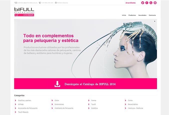 Colaboración en maquetación de campaña de diseño web y desarrollo de tienda online Bifull 1