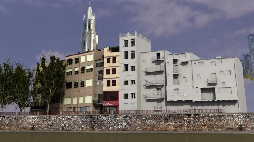 Façanes de l'Onyar de Girona, 3D  5