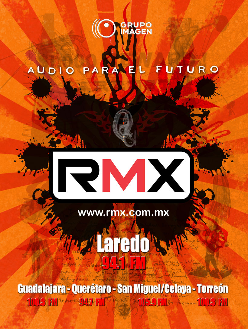 Diseño de imagen RMX (Estación de radio, género Rock) 7