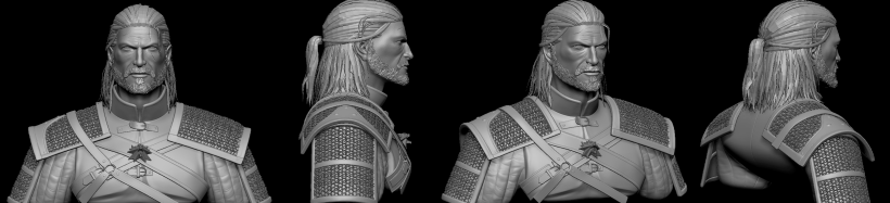 Geralt of Rivia. Zbrush, Substance Painter y Marmoset Toolbag 3